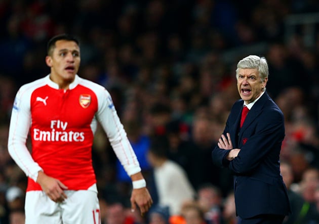 Wenger yelling at Alexis Sanchez